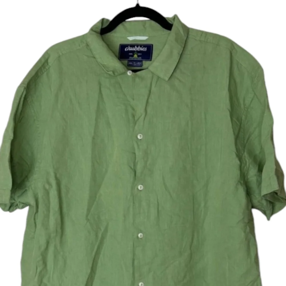 NWT Chubbies The Green Lagoon Linen Sunday Shirt Size M
